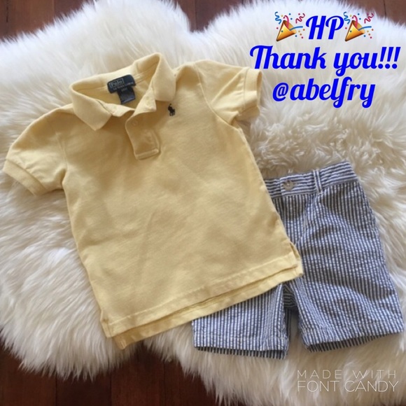 Ralph Lauren Other - Polo Ralph Lauren Yellow Shirt Seersucker Shorts