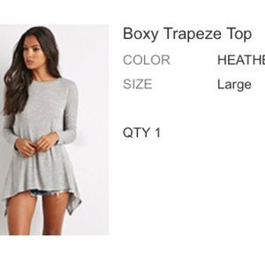 New Forever21 long sleeve top. Size Large