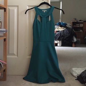 Charlotte Russe teal cutout dress
