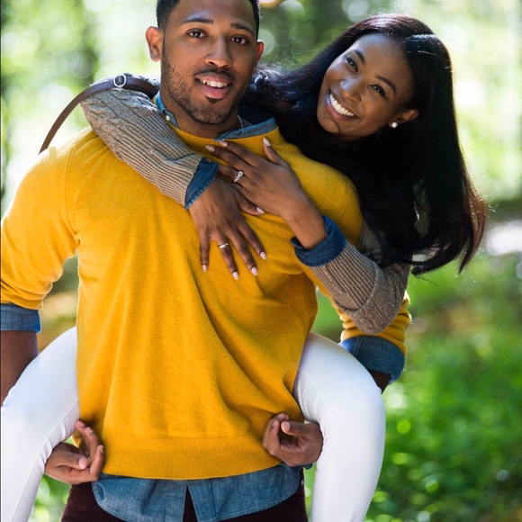 Mustard yellow crew neck sweater