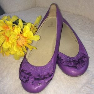 Ted Baker Ruffled Purple Flats