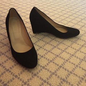 JCREW Black Wedges