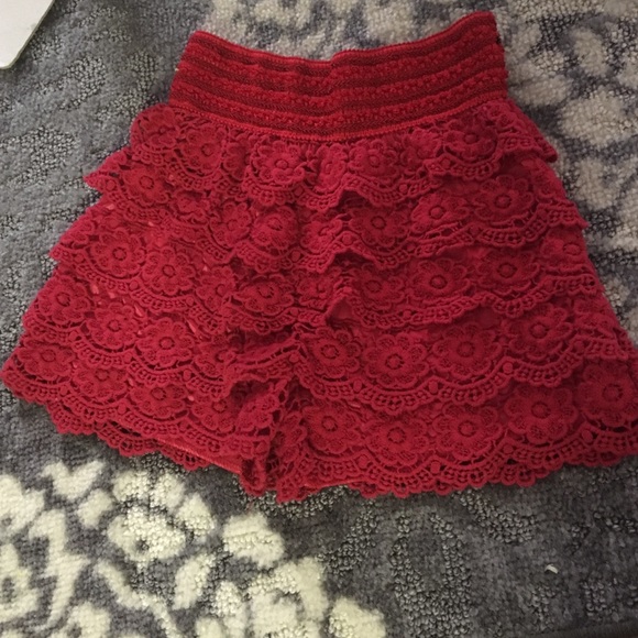 Lacey red shorts