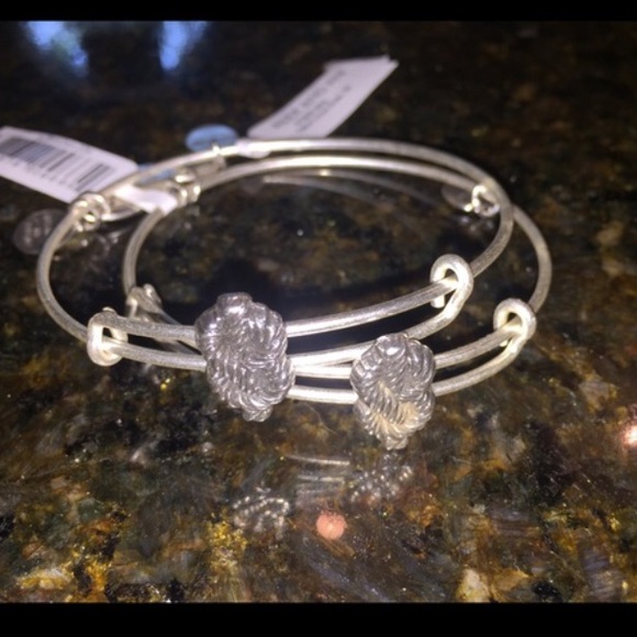 2 silver sailor knot sliders