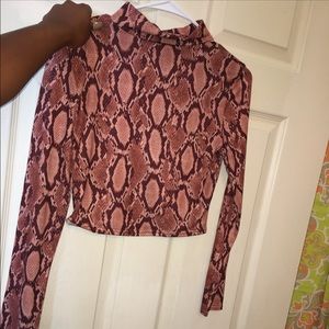 Snake print crop top