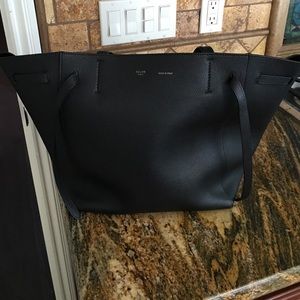 Celine Medium Cabas Phantom with Belt in black