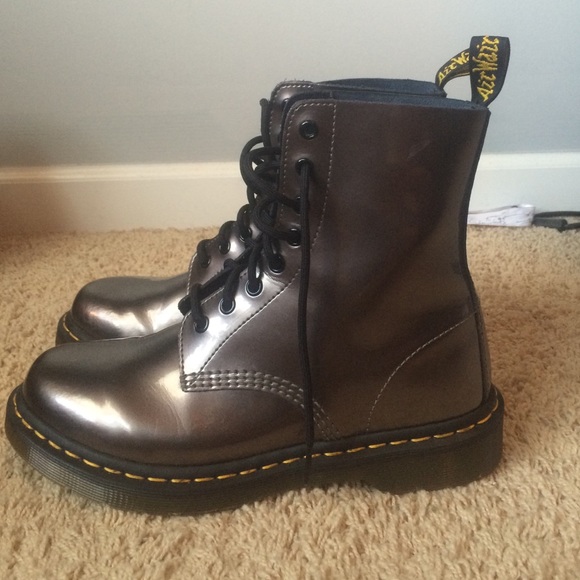 Dr. Martens silver boots