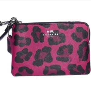 Coach Ocelot print Wristlet