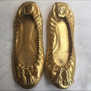 Tory Burch Rare Gold Flats