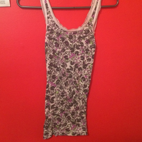 Floral Ribbed Tank