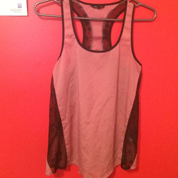 Rose Gold Tank with lace sides
