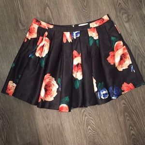 Black Skirt with Flowers
