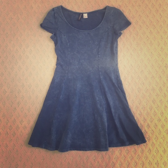 Blue Denim Skater Dress