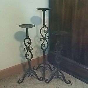 3 candle holders