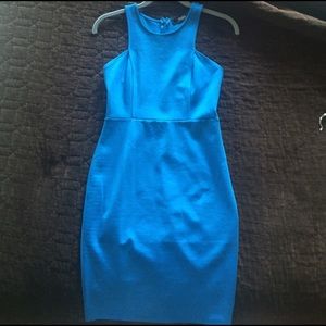 Blue tight pencil dress