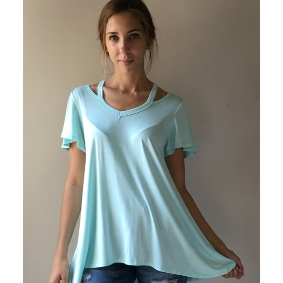 🆕 N-Neck Strappy T-Shirt - Picture 2 of 4