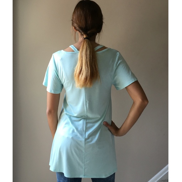 🆕 N-Neck Strappy T-Shirt - Picture 3 of 4