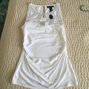 White tank top with stitching