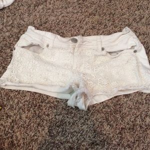 White Lace Shorts