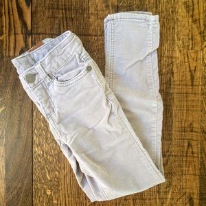 Justice Girls Grey Skinny Corduroy Pants - 8S