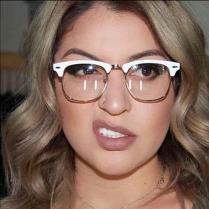 NWOT White Trim Faux Glasses