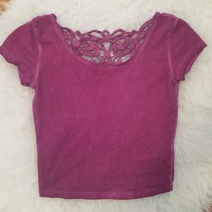 Crochet back crop top