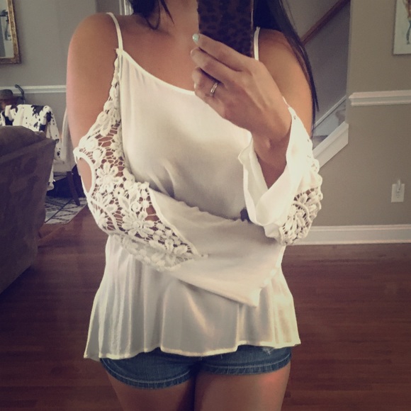 Boho white top