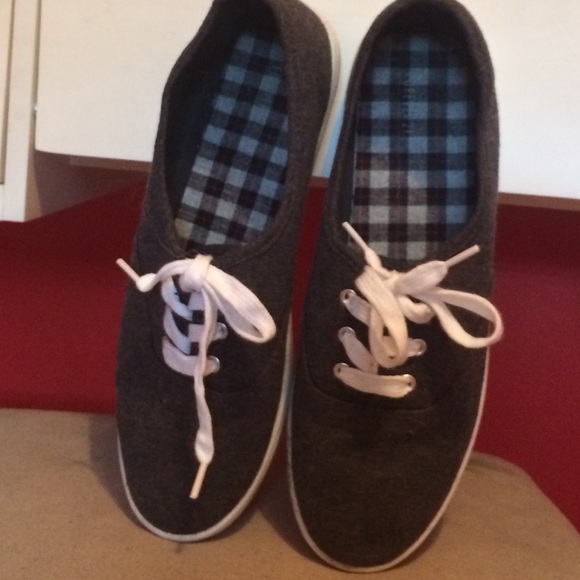 Grey Cotton Sneakers