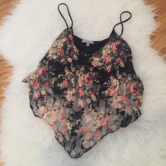 Floral lace crop top - Picture 1 of 2