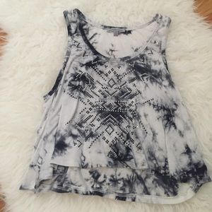 Sparkly tie die crop top