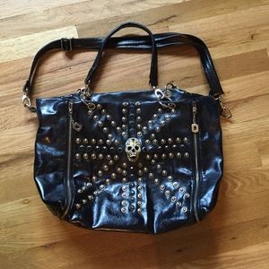 Black bag with rhinestones