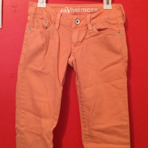 Pastel Orange Skinny Jeans