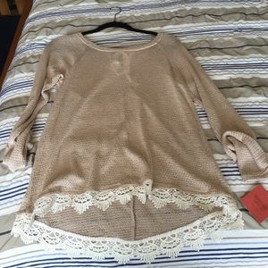 cream knit sweater