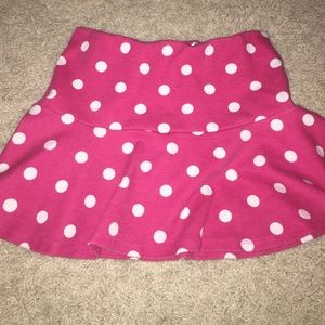 Pink Polka Dot Skirt/ Skort Size 10 in Girls