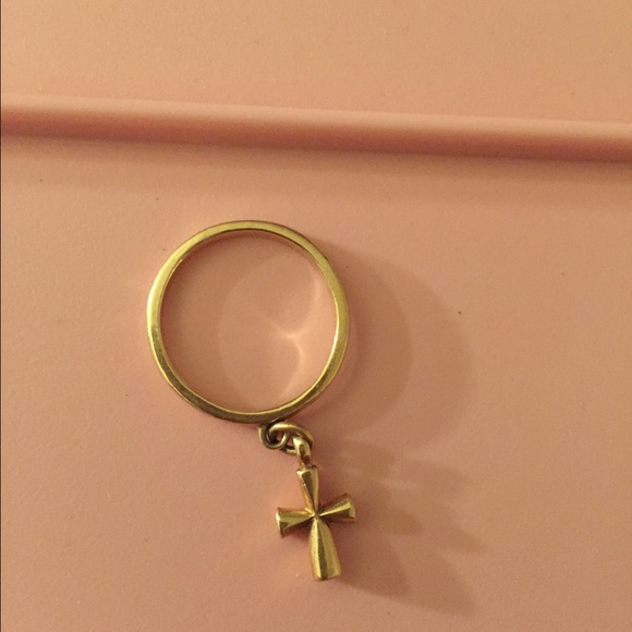 Cross dangle ring
