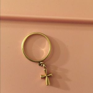 Cross dangle ring