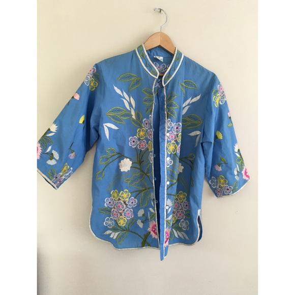 Vtg Woodstock embroidered festival kimono jacket - Picture 2 of 8