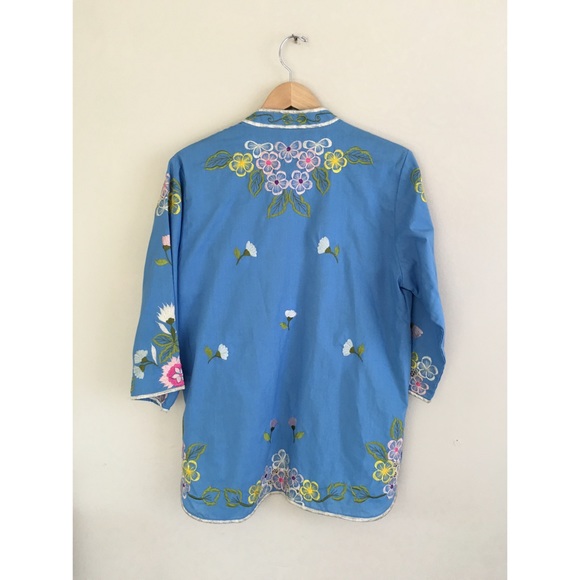 Vtg Woodstock embroidered festival kimono jacket - Picture 6 of 8