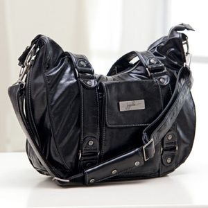 Price lowered! JuJuBe Blk Earth Leather Diaper Bag