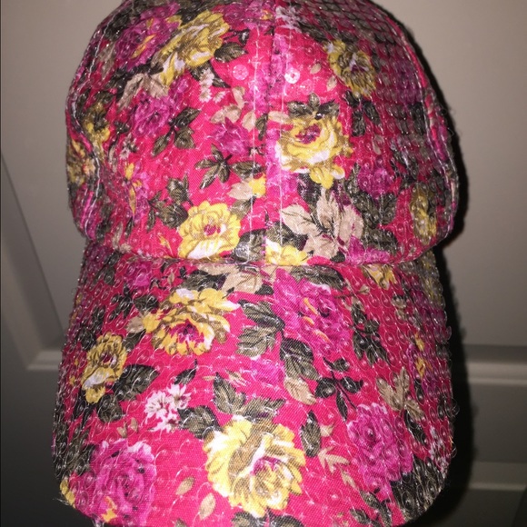 Pink flower hat