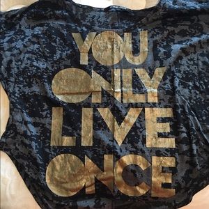 You only live once crop top
