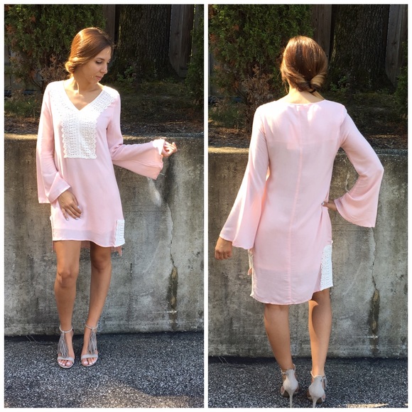 LAST ONE! πΈ Pink Crotchet Shift Dress - Picture 3 of 3