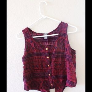 Tribal Red Patterned Shirt