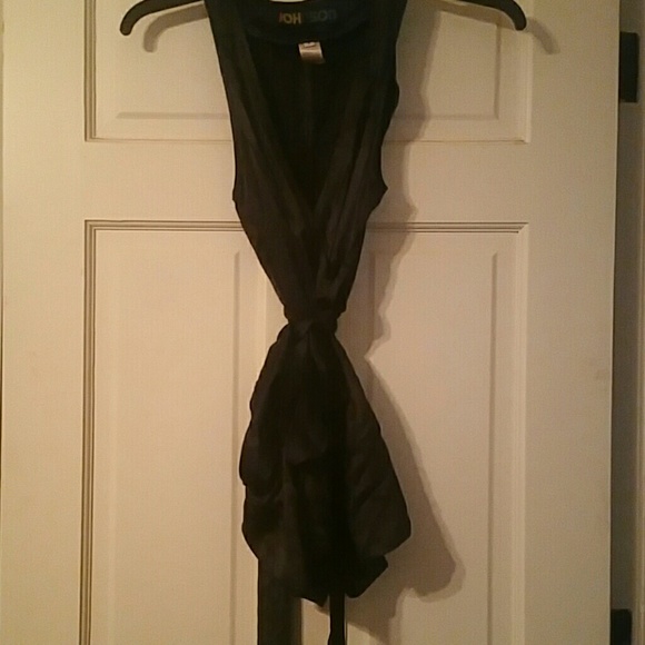 Johnson, black silk, romper