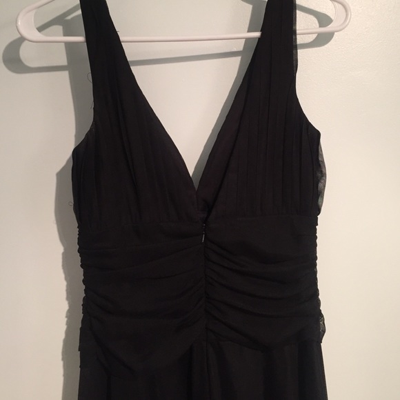 Black, t length semi formal w/ black beading - Picture 3 of 3