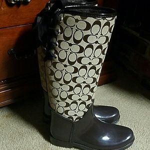 Coach rain boots  PRICE LOWERED FOR BLACK FRIDAY
