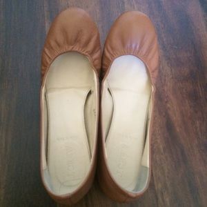 J. Crew Tan Ballet Flats