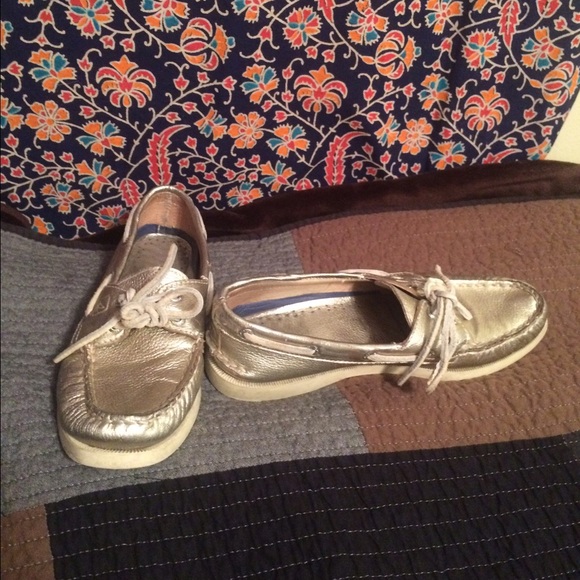 Gold Sperry Topsiders