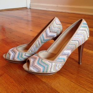 NEW peep toe Nine West heels - never worn 👠👡