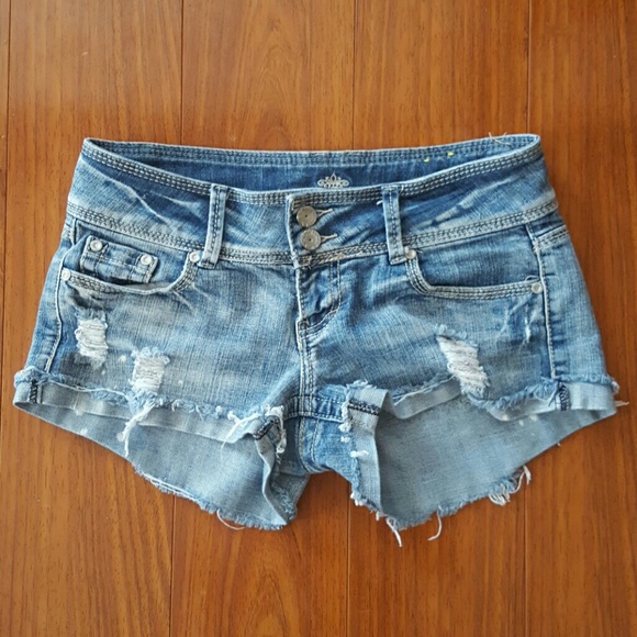 Ripped Denim Shorts